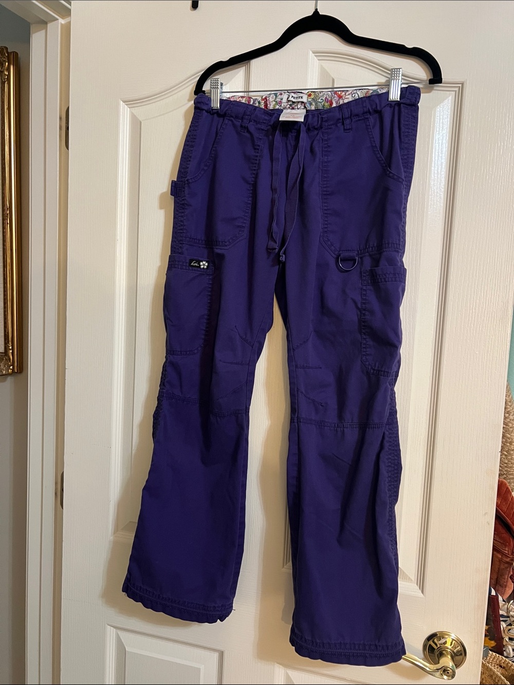 Koi Women’s Lindsey Purple Cargo Scrub Pants with Utility Pockets